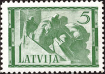 Марка Латвии 1937 г.