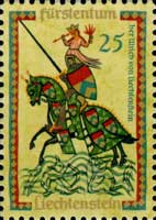 почтовая марка Лихтенштейна 1961 года
