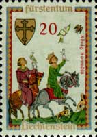 почтовая марка Лихтенштейна 1962 года