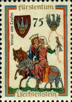 почтовая марка Лихтенштейна 1963 года