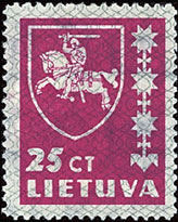 почтовая марка Литвы 1937 г